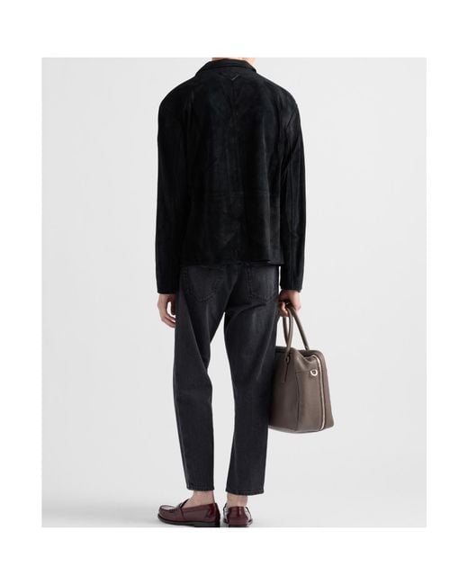 Prada Black Single Breasted Long-Sleeved Jacket for men