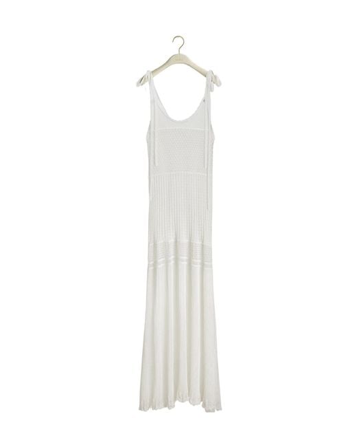 Dior White Iviera Long Dress