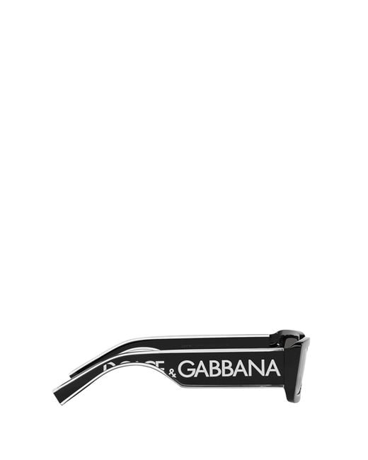 Dolce & Gabbana White Eyewear Rectangular Frame Sunglasses