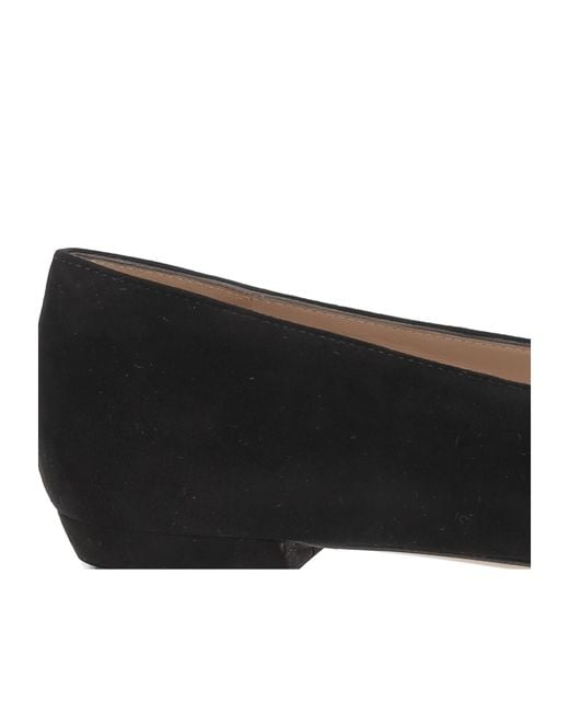 Gianvito Rossi Black Almond Toe Flats