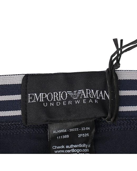 Emporio Armani Blue Elastic Waist Underwear for men