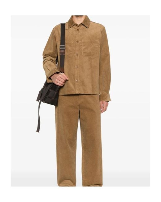 A.P.C. Natural Corduroy Shirt Jacket for men