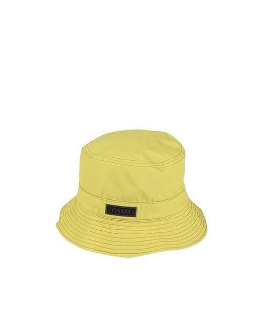 Ganni Yellow Simple Solid Color Fisherman Hat