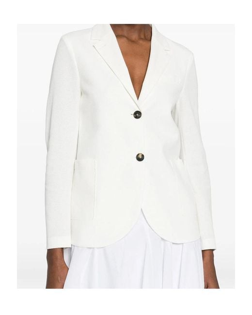 Harris Wharf London White Honeycomb Blazer