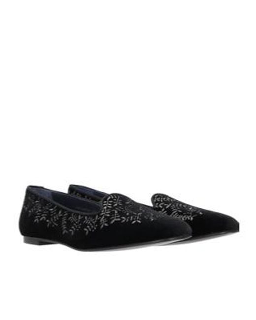 Castaner Black Round-Toe Flat Shoes