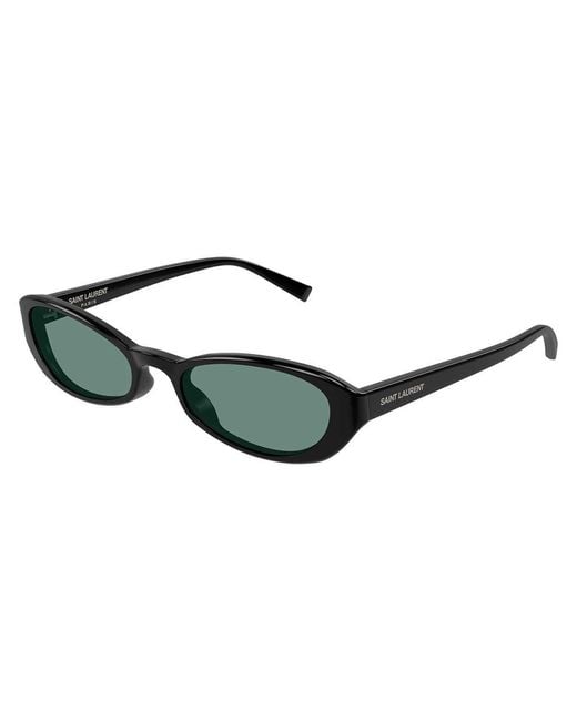 Saint Laurent White Eyewear Oval Frame Sunglasses for men