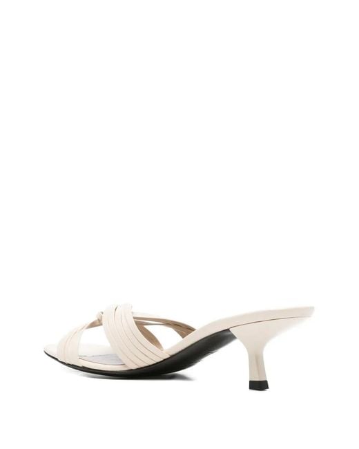 Giuseppe Zanotti White Knotted Leather Sandals