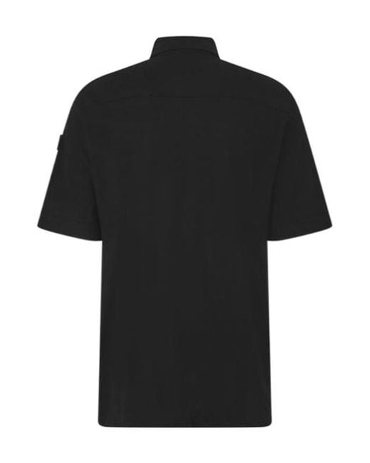 Moncler Black Short-Sleeved Polo Shirt for men