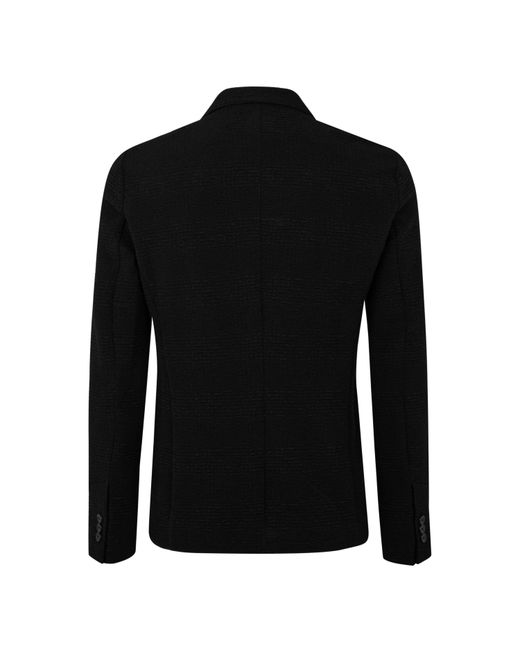 Emporio Armani Black Solid-Colored Blazer for men