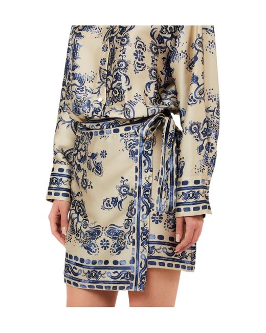 Liu Jo Multicolor Floral Print Belt Dress