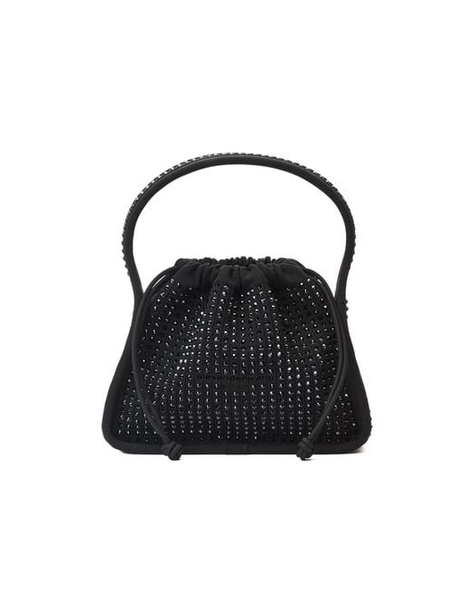 Alexander Wang Black Ryan Drawstring Small Shoulder Bag