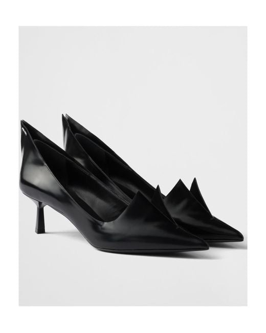 Prada Black Pointed-Toe Slip-On Pumps