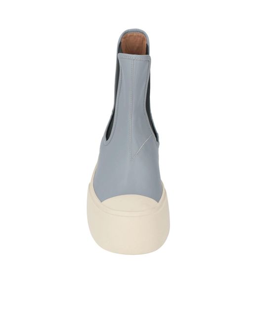 Marni Blue Minimalist Chelsea Boots