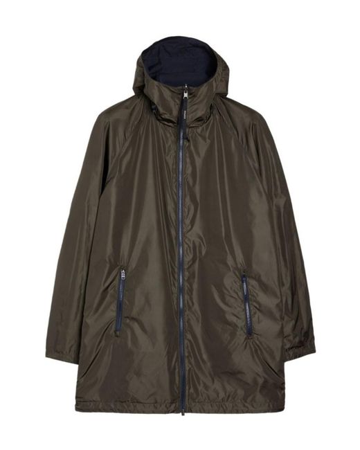 Aspesi Blue Reversible Hooded Jacket for men