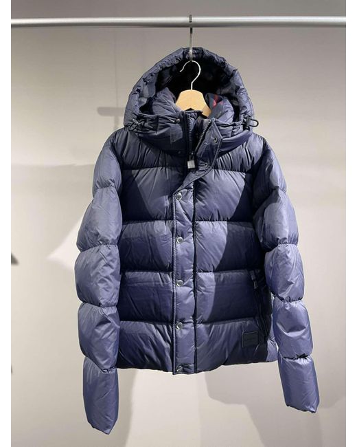 Burberry Blue Zippered Down Jacket