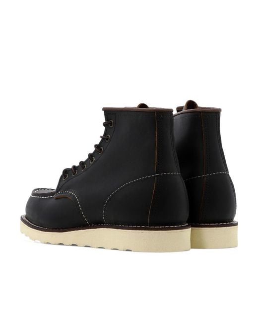 Red Wing Black Lace Up Short Boots for men