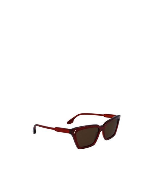 Victoria Beckham Brown Eyewear Cat Eye Frame Full Rim Sunglasses