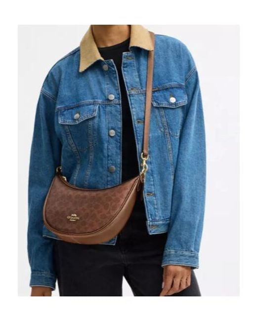 COACH Brown Aria Shoulder Bag