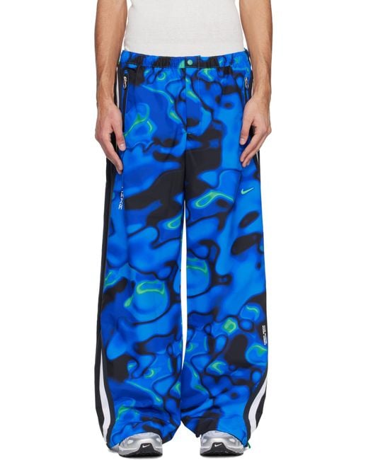 Nike Blue Printed Pattern Sweatpants for men