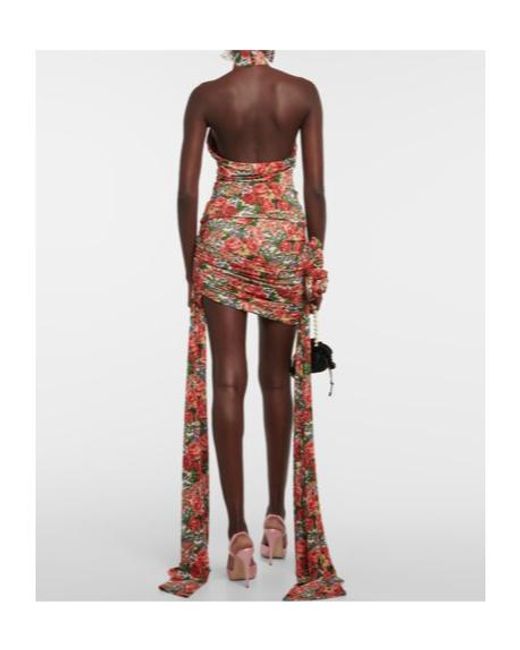 Magda Butrym White Floral Halterneck Top