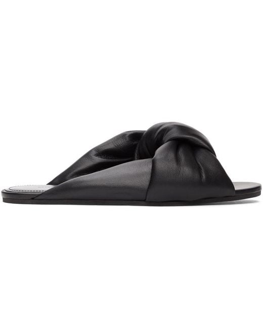 Balenciaga Black Drapy Sandals