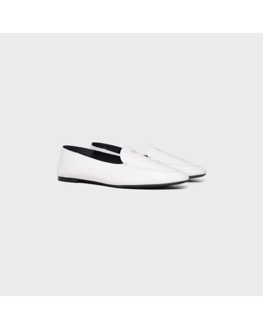 Céline White Aura Loafer