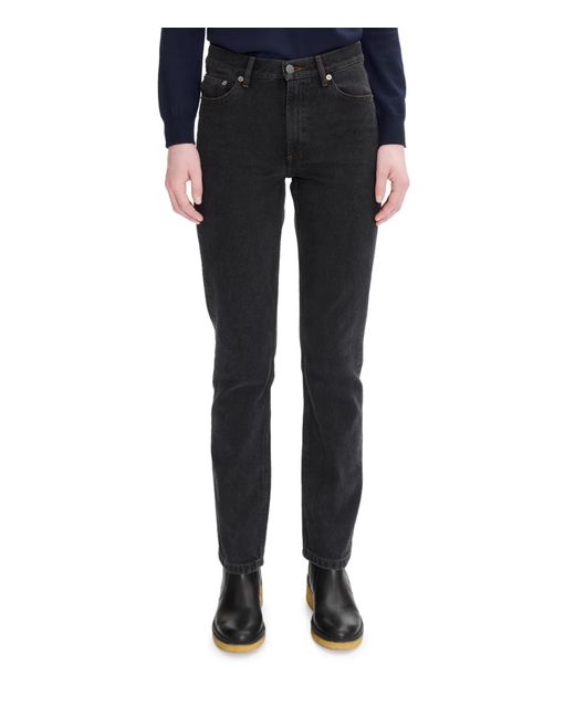 A.P.C. Black Molly Straight-Leg Jeans