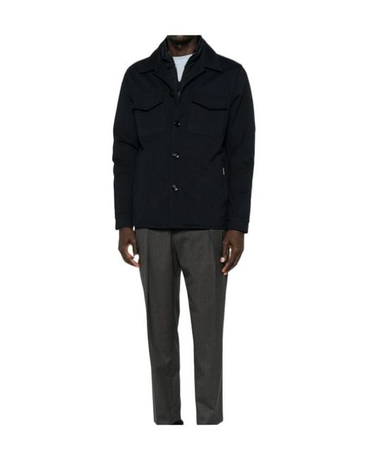 Moorer Black Long-Sleeved Down Jacket for men