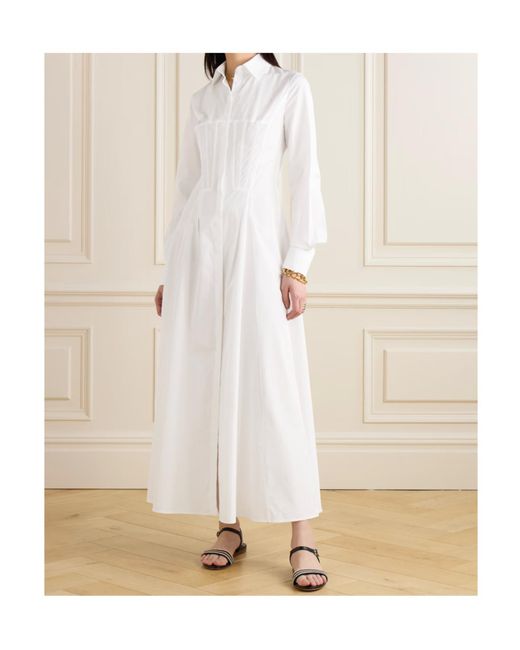 Gabriela Hearst White Long Sleeve Dress