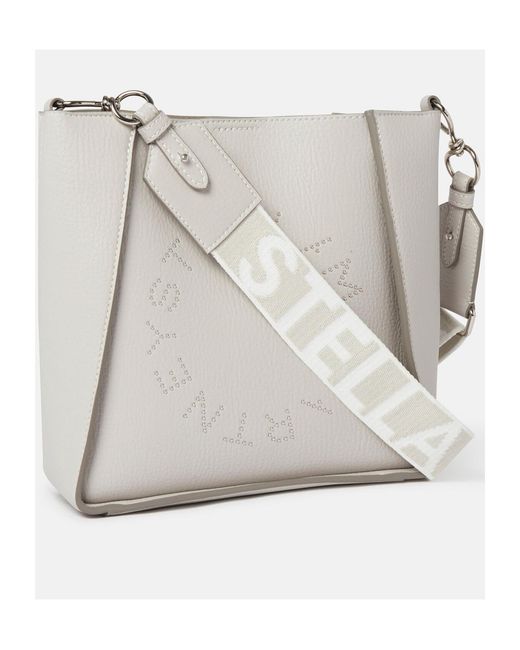 Stella McCartney Gray Logo Square Crossbody Bag