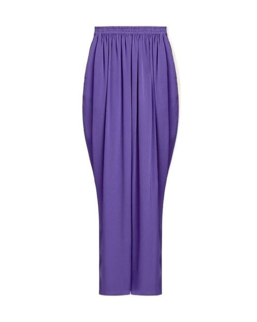 Alaïa Purple Alaïa Straight Cady Pants