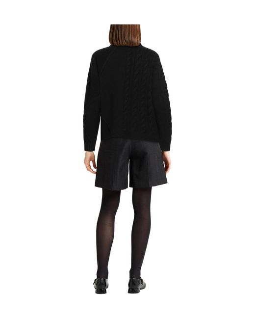 Max Mara Black Minimal Solid Knit Sweater