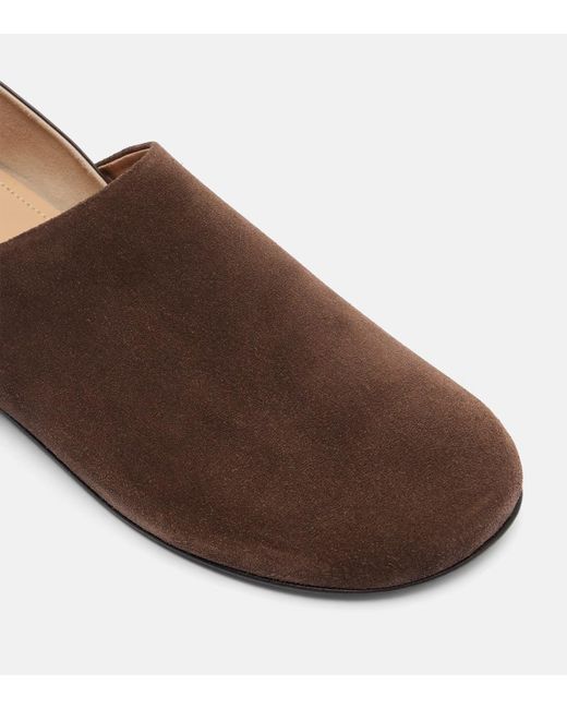 J.W. Anderson Brown Leather-Trimmed Suede Slip-Ons