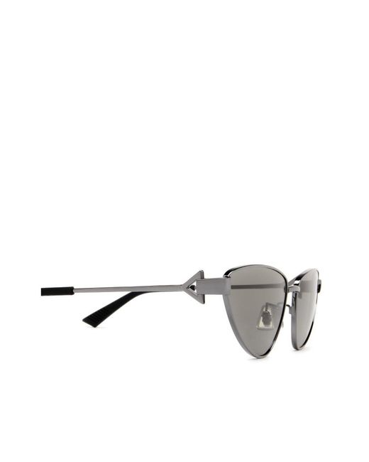 Bottega Veneta White Eyewear Cat-Eye Frame Sunglasses