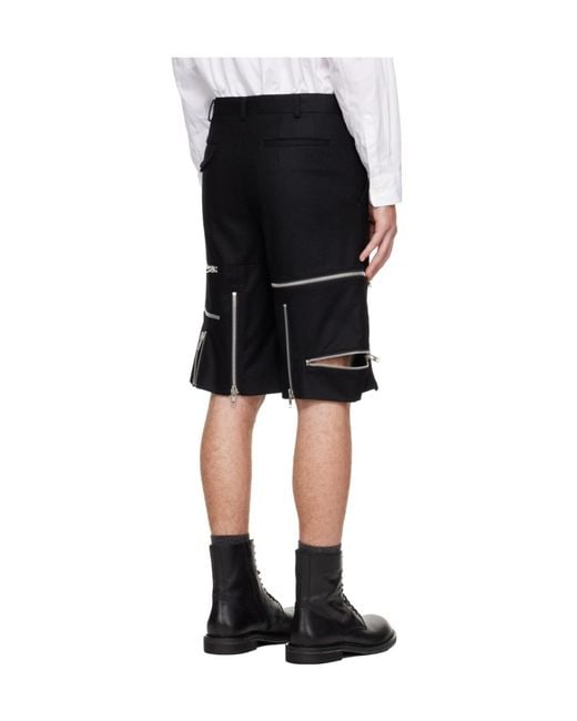 Comme des Garçons Black Belt Loops Shorts for men