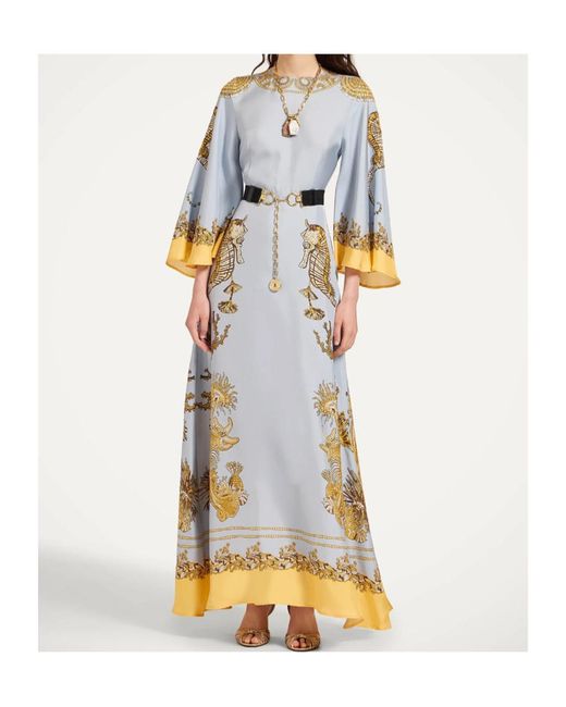 LaDoubleJ Blue Sorella Oceania-Print Dress