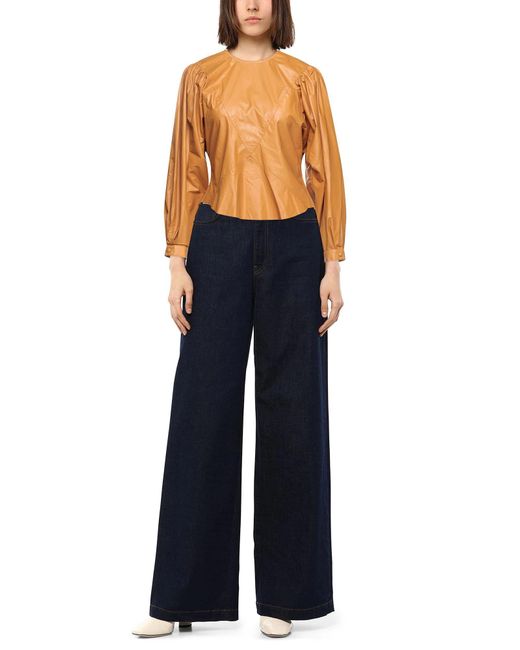 Isabel Marant Orange Simple Solid-Color Top