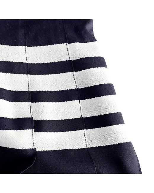 Thom Browne Blue Pleated Asymmetric Midi Skirt