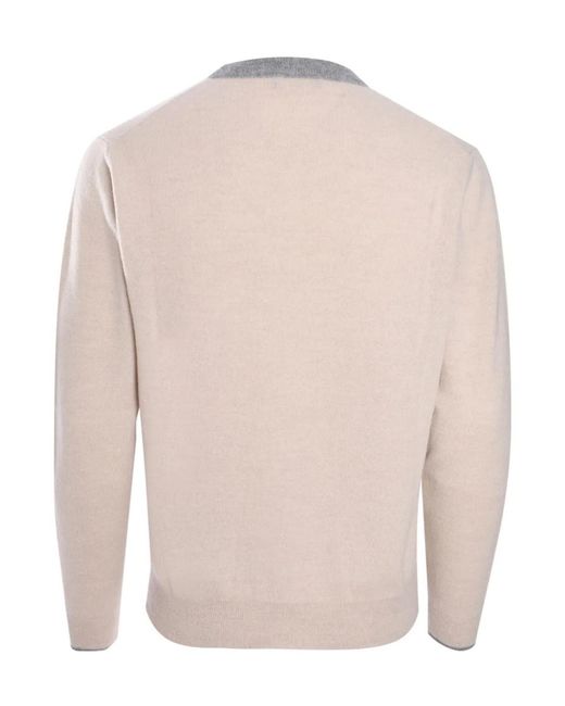 Peserico Natural Contrast-Trim Jumper for men
