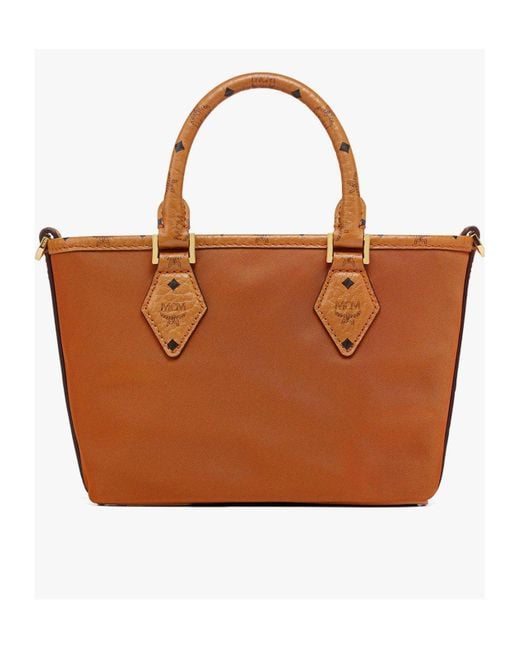 MCM Brown Aren X-Mini Tote Bag