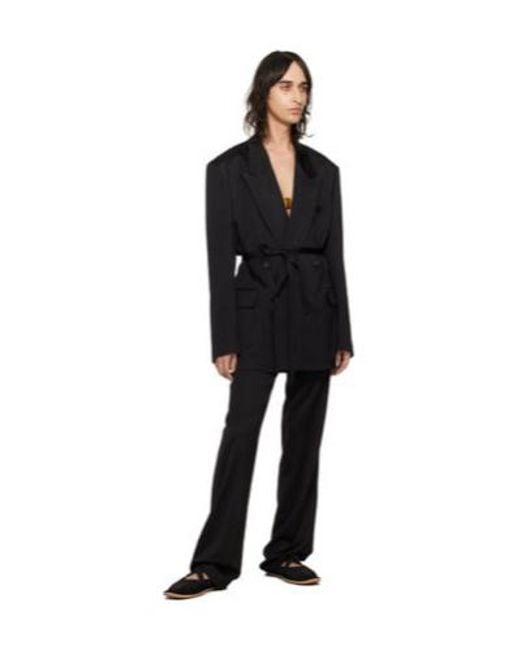 Dries Van Noten Black Multi-Pocket Casual Pants for men