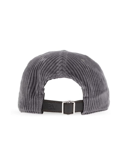 Bottega Veneta Gray Corduroy Cap for men