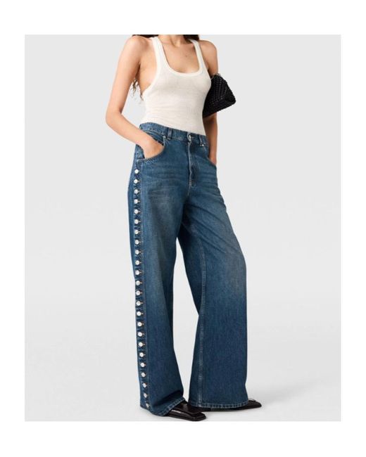 Stella McCartney Blue Button-Detailed Jeans