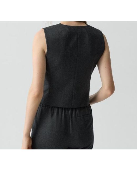 Theory Black Double-Breasted Waistcoat