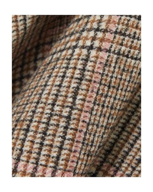 Brunello Cucinelli Natural Check Pleated Mini Skirt