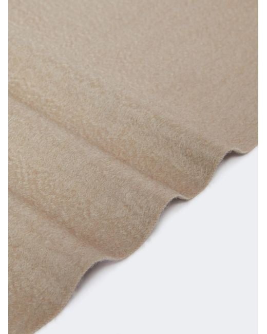 Max Mara Natural Fringed Scarf