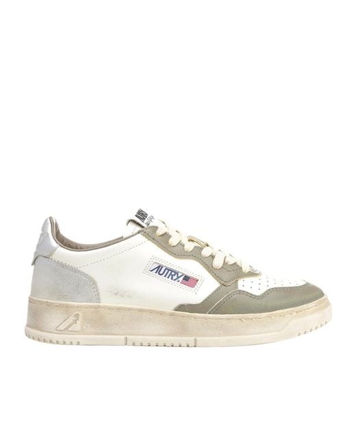 Autry Natural Medalist Super Vintage Low-Top Sneakers