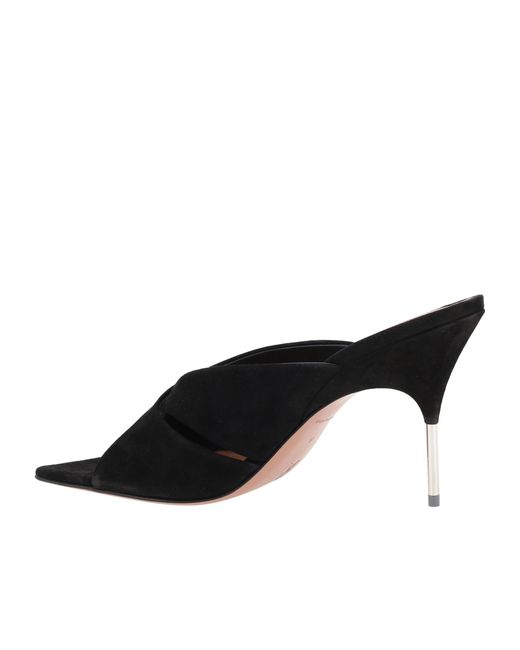 Amina Muaddi Black Sandal Heels