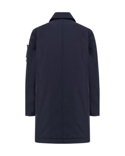 Stone Island Blue Compass Patch Long Parka for men