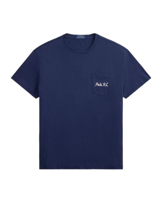 Polo Ralph Lauren Blue Polo Bear Printed Crewneck T-Shirt for men